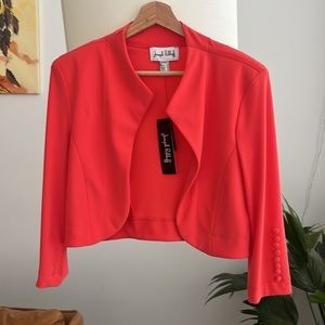 NWT Joseph Ribkoff 3/4 Sleeve Button Accent Bolero Jacket